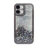 Diamond Gradient Glitter Sequins Plated Phone Case, For iPhone 16 Plus, For iPhone 16, For iPhone 15 Pro Max, For iPhone 15 Pro, For iPhone 15 Plus, For iPhone 15