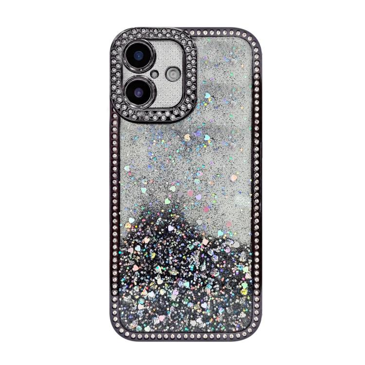 Diamond Gradient Glitter Sequins Plated Phone Case, For iPhone 16 Plus, For iPhone 16, For iPhone 15 Pro Max, For iPhone 15 Pro, For iPhone 15 Plus, For iPhone 15