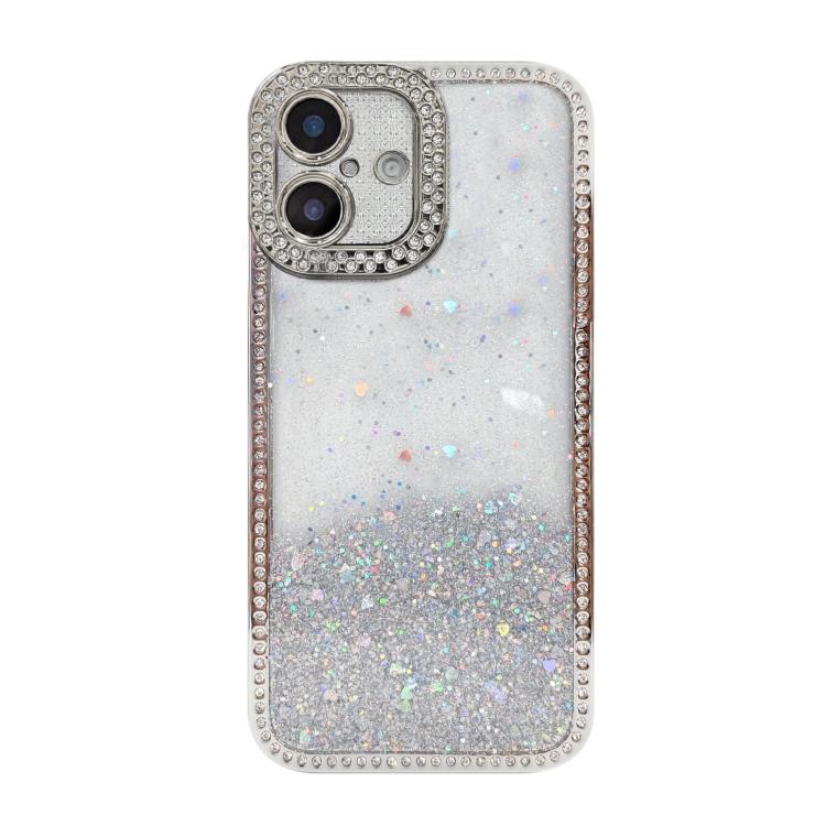 Diamond Gradient Glitter Sequins Plated Phone Case, For iPhone 16 Plus, For iPhone 16, For iPhone 15 Pro Max, For iPhone 15 Pro, For iPhone 15 Plus, For iPhone 15