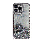 Diamond Gradient Glitter Sequins Plated Phone Case, For iPhone 16 Plus, For iPhone 16, For iPhone 15 Pro Max, For iPhone 15 Pro, For iPhone 15 Plus, For iPhone 15