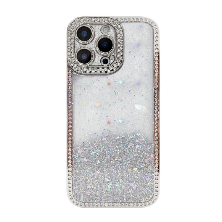 Diamond Gradient Glitter Sequins Plated Phone Case, For iPhone 16 Plus, For iPhone 16, For iPhone 15 Pro Max, For iPhone 15 Pro, For iPhone 15 Plus, For iPhone 15