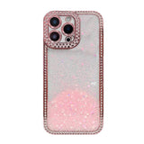 Diamond Gradient Glitter Sequins Plated Phone Case, For iPhone 16 Plus, For iPhone 16, For iPhone 15 Pro Max, For iPhone 15 Pro, For iPhone 15 Plus, For iPhone 15