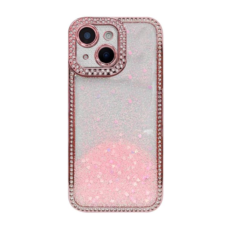 Diamond Gradient Glitter Sequins Plated Phone Case, For iPhone 13