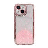 Diamond Gradient Glitter Sequins Plated Phone Case, For iPhone 13