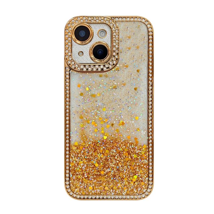 Diamond Gradient Glitter Sequins Plated Phone Case, For iPhone 13