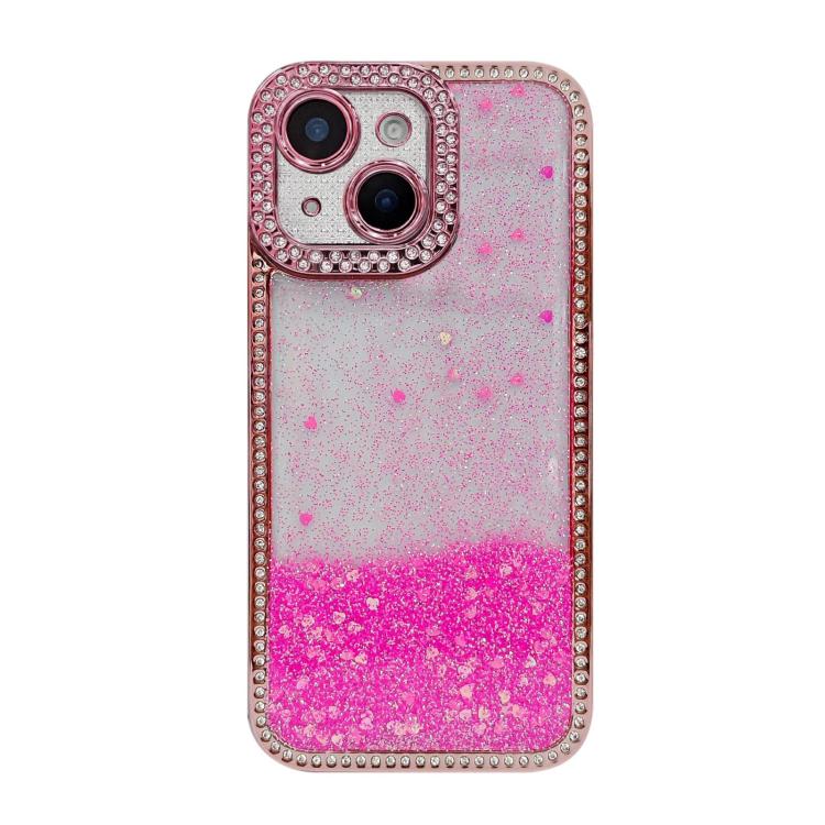 Diamond Gradient Glitter Sequins Plated Phone Case, For iPhone 13