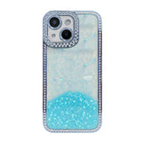 Diamond Gradient Glitter Sequins Plated Phone Case, For iPhone 13