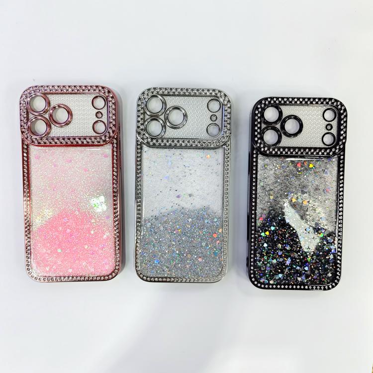 Diamond Gradient Glitter Sequins Plated Phone Case, For iPhone 14 Plus, For iPhone 14, For iPhone 14 Pro, For iPhone 14 Pro Max, For iPhone 13 Pro Max, For iPhone 13 Pro