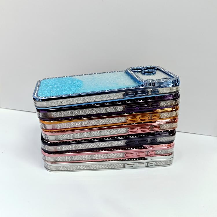 Diamond Gradient Glitter Sequins Plated Phone Case, For iPhone 14 Plus, For iPhone 14, For iPhone 14 Pro, For iPhone 14 Pro Max, For iPhone 13 Pro Max, For iPhone 13 Pro