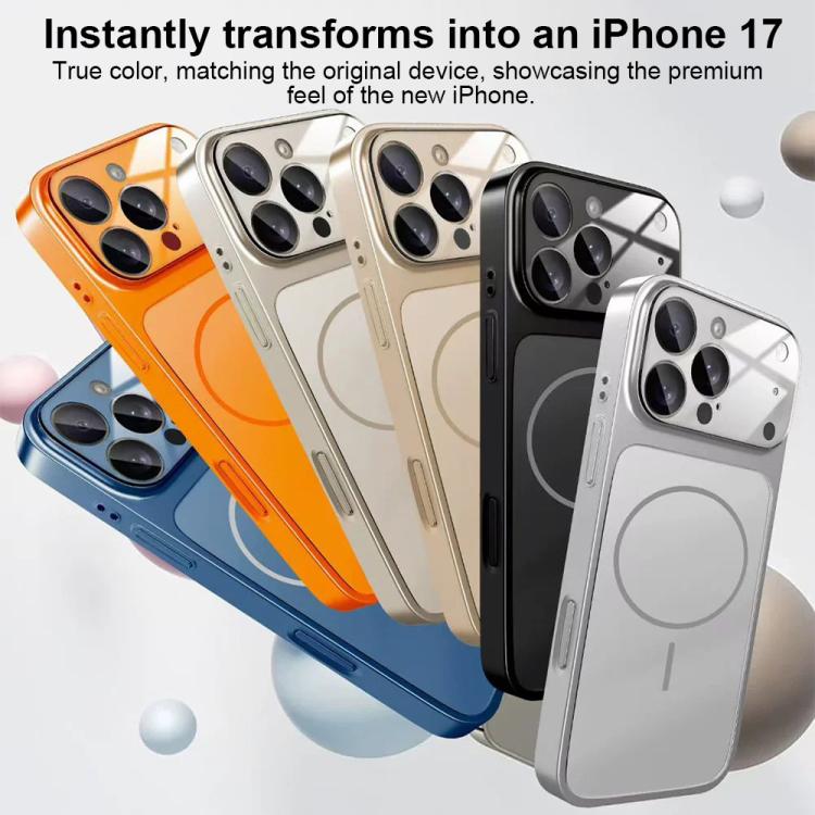 Change to 17 Big Lens Window Frosted MagSafe Phone Case, For iPhone 13 Pro Max, For iPhone 13 Pro, For iPhone 13, For iPhone 12, For iPhone 12 Pro Max, For iPhone 12 Pro, For iPhone 11 Pro Max, For iPhone 11