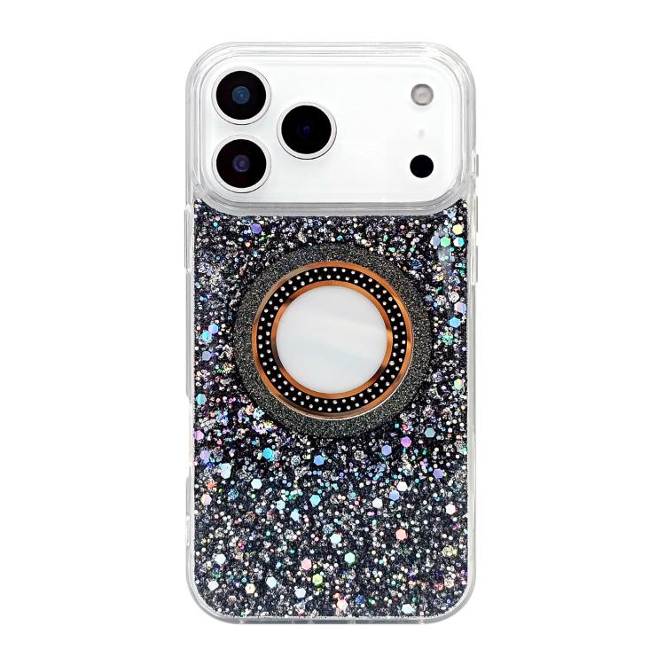 Hollow Sequins Glitter MagSafe Electroplating Phone Case, For iPhone 13