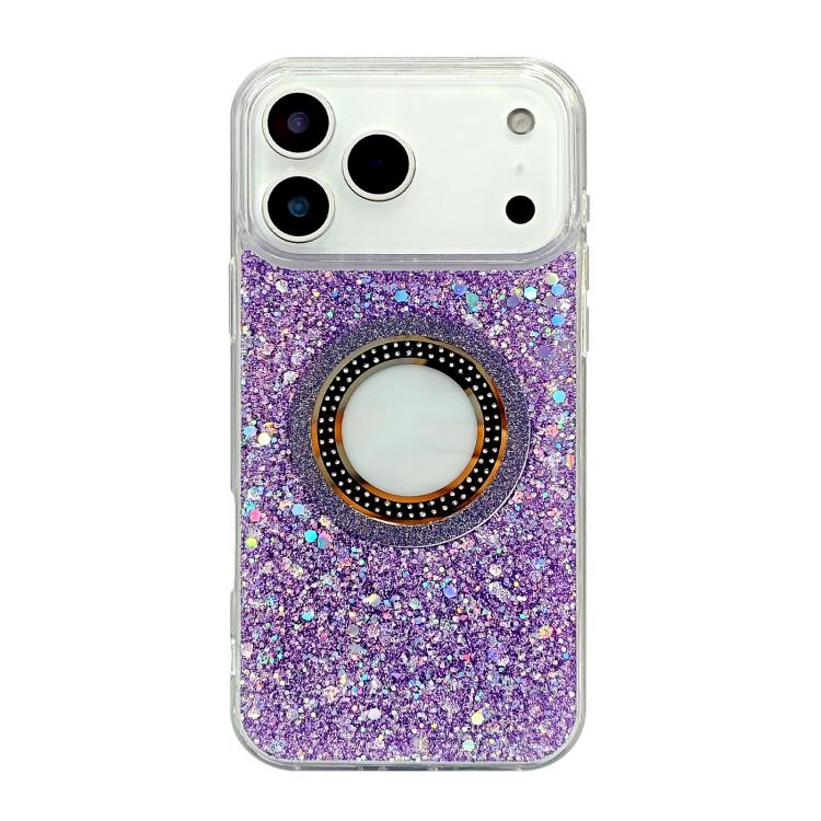 Hollow Sequins Glitter MagSafe Electroplating Phone Case, For iPhone 13