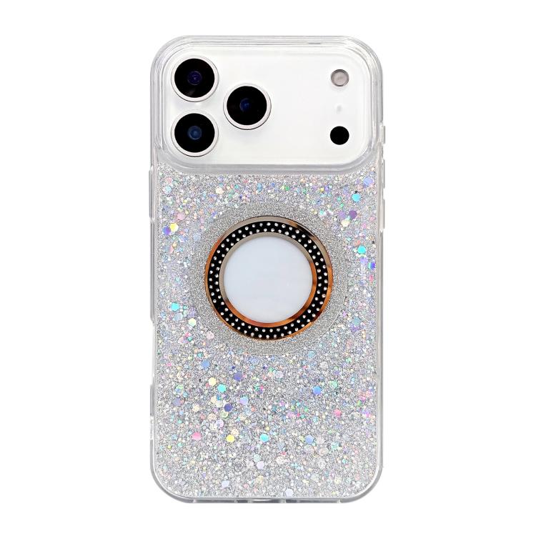 Hollow Sequins Glitter MagSafe Electroplating Phone Case, For iPhone 13