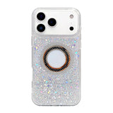 Hollow Sequins Glitter MagSafe Electroplating Phone Case, For iPhone 13