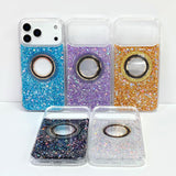Hollow Sequins Glitter MagSafe Electroplating Phone Case, For iPhone 13