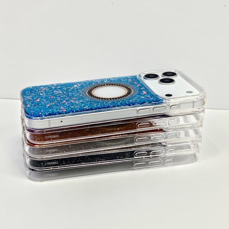 Hollow Sequins Glitter MagSafe Electroplating Phone Case, For iPhone 13