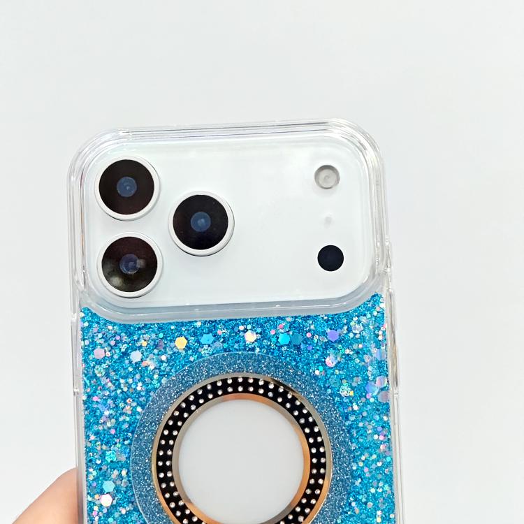 Hollow Sequins Glitter MagSafe Electroplating Phone Case, For iPhone 13