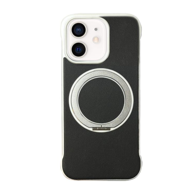 Frameless Leather-Skin PC MagSafe Holder Phone Case, For iPhone 13, For iPhone 12, For iPhone 12 Pro Max, For iPhone 12 Pro, For iPhone 11 Pro Max, For iPhone 11