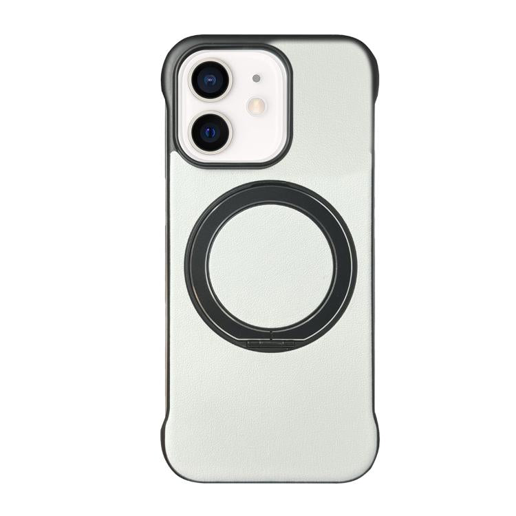 Frameless Leather-Skin PC MagSafe Holder Phone Case, For iPhone 13, For iPhone 12, For iPhone 12 Pro Max, For iPhone 12 Pro, For iPhone 11 Pro Max, For iPhone 11