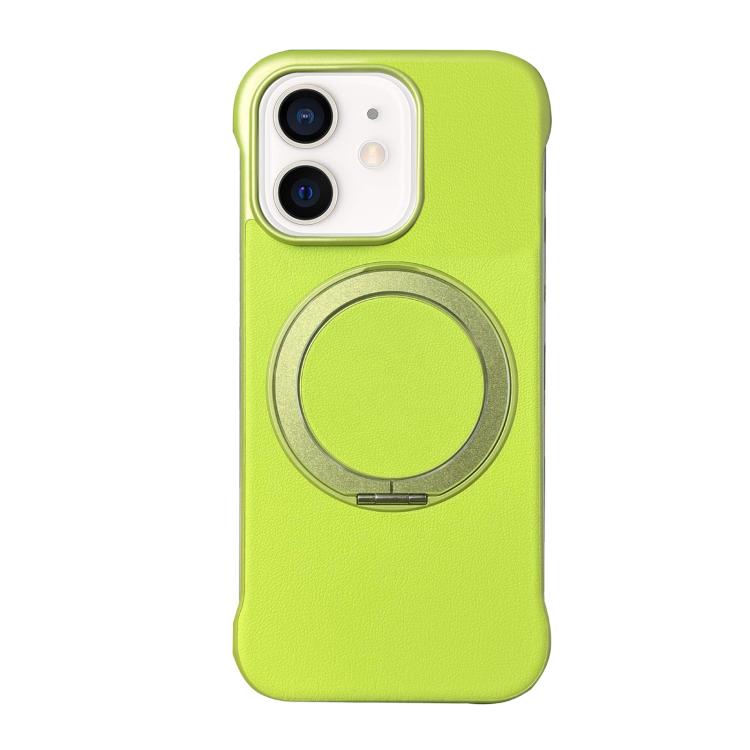 Frameless Leather-Skin PC MagSafe Holder Phone Case, For iPhone 13, For iPhone 12, For iPhone 12 Pro Max, For iPhone 12 Pro, For iPhone 11 Pro Max, For iPhone 11