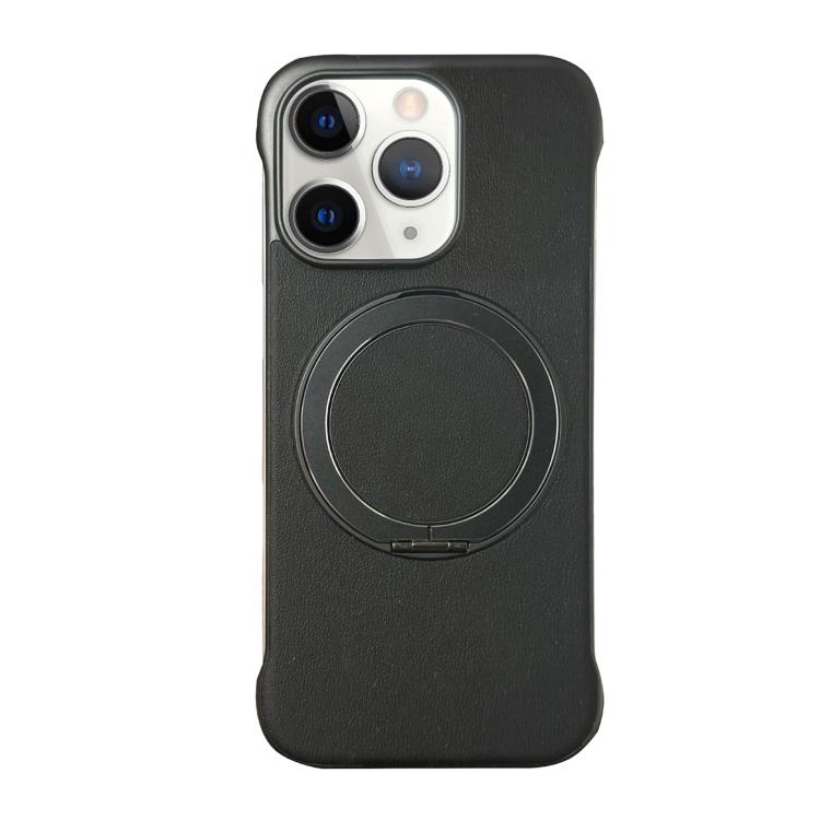 Frameless Leather-Skin PC MagSafe Holder Phone Case, For iPhone 13, For iPhone 12, For iPhone 12 Pro Max, For iPhone 12 Pro, For iPhone 11 Pro Max, For iPhone 11