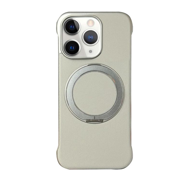 Frameless Leather-Skin PC MagSafe Holder Phone Case, For iPhone 13, For iPhone 12, For iPhone 12 Pro Max, For iPhone 12 Pro, For iPhone 11 Pro Max, For iPhone 11