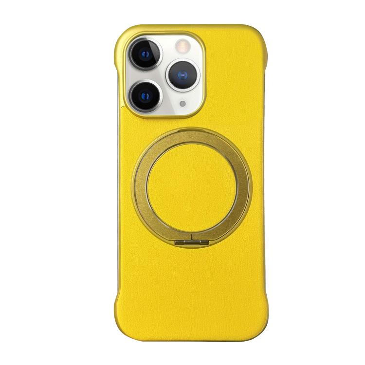 Frameless Leather-Skin PC MagSafe Holder Phone Case, For iPhone 13, For iPhone 12, For iPhone 12 Pro Max, For iPhone 12 Pro, For iPhone 11 Pro Max, For iPhone 11