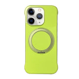 Frameless Leather-Skin PC MagSafe Holder Phone Case, For iPhone 13, For iPhone 12, For iPhone 12 Pro Max, For iPhone 12 Pro, For iPhone 11 Pro Max, For iPhone 11
