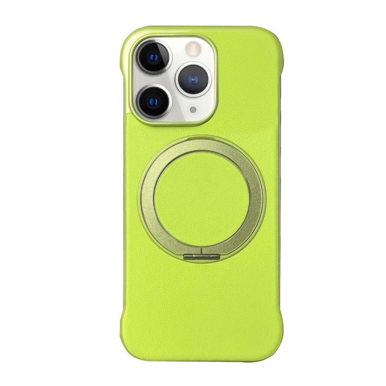 Frameless Leather-Skin PC MagSafe Holder Phone Case, For iPhone 13, For iPhone 12, For iPhone 12 Pro Max, For iPhone 12 Pro, For iPhone 11 Pro Max, For iPhone 11