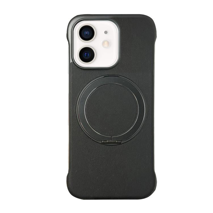 Frameless Leather-Skin PC MagSafe Holder Phone Case, For iPhone 13, For iPhone 12, For iPhone 12 Pro Max, For iPhone 12 Pro, For iPhone 11 Pro Max, For iPhone 11