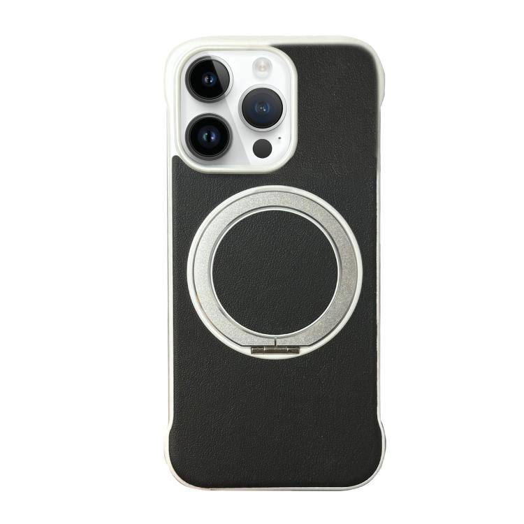 Frameless Leather-Skin PC MagSafe Holder Phone Case, For iPhone 13, For iPhone 12, For iPhone 12 Pro Max, For iPhone 12 Pro, For iPhone 11 Pro Max, For iPhone 11