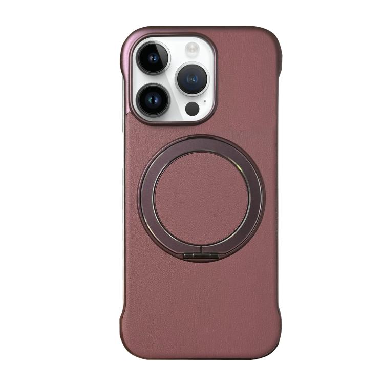 Frameless Leather-Skin PC MagSafe Holder Phone Case, For iPhone 13, For iPhone 12, For iPhone 12 Pro Max, For iPhone 12 Pro, For iPhone 11 Pro Max, For iPhone 11