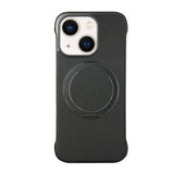 Frameless Leather-Skin PC MagSafe Holder Phone Case, For iPhone 13, For iPhone 12, For iPhone 12 Pro Max, For iPhone 12 Pro, For iPhone 11 Pro Max, For iPhone 11