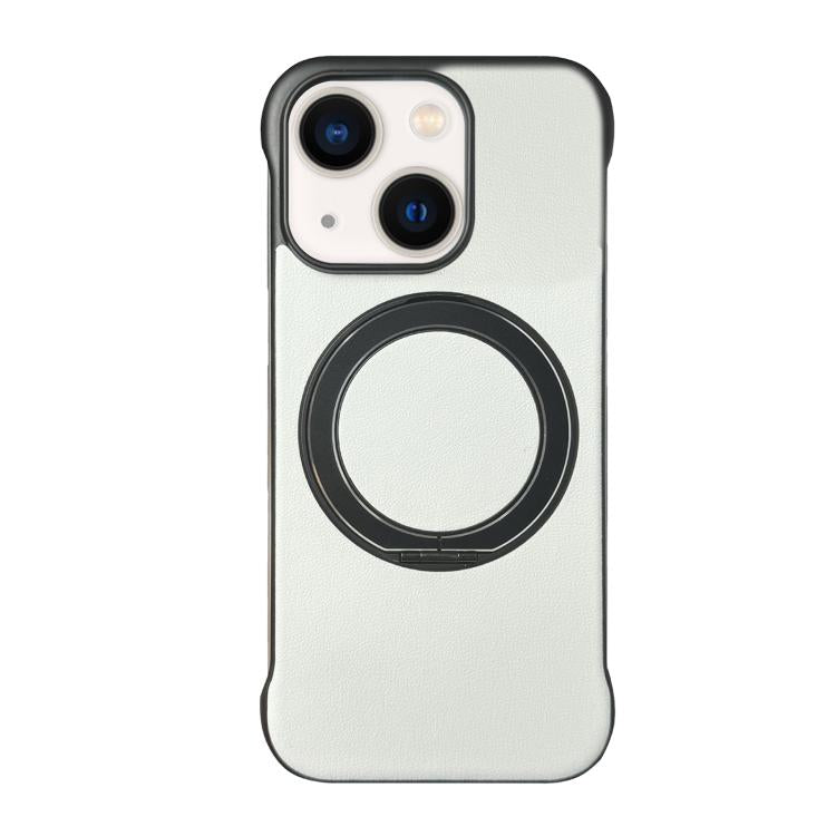 Frameless Leather-Skin PC MagSafe Holder Phone Case, For iPhone 13, For iPhone 12, For iPhone 12 Pro Max, For iPhone 12 Pro, For iPhone 11 Pro Max, For iPhone 11