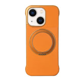 Frameless Leather-Skin PC MagSafe Holder Phone Case, For iPhone 13, For iPhone 12, For iPhone 12 Pro Max, For iPhone 12 Pro, For iPhone 11 Pro Max, For iPhone 11