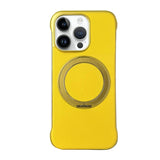 Frameless Leather-Skin PC MagSafe Holder Phone Case, For iPhone 14 Plus, For iPhone 14, For iPhone 14 Pro, For iPhone 14 Pro Max, For iPhone 13 Pro Max, For iPhone 13 Pro