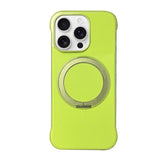 Frameless Leather-Skin PC MagSafe Holder Phone Case, For iPhone 17 Pro Max, For iPhone 17 Pro, For iPhone 17, For iPhone Air, For iPhone 16 Pro Max, For iPhone 16 Pro