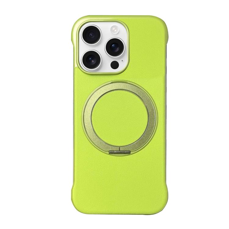 Frameless Leather-Skin PC MagSafe Holder Phone Case, For iPhone 17 Pro Max, For iPhone 17 Pro, For iPhone 17, For iPhone Air, For iPhone 16 Pro Max, For iPhone 16 Pro