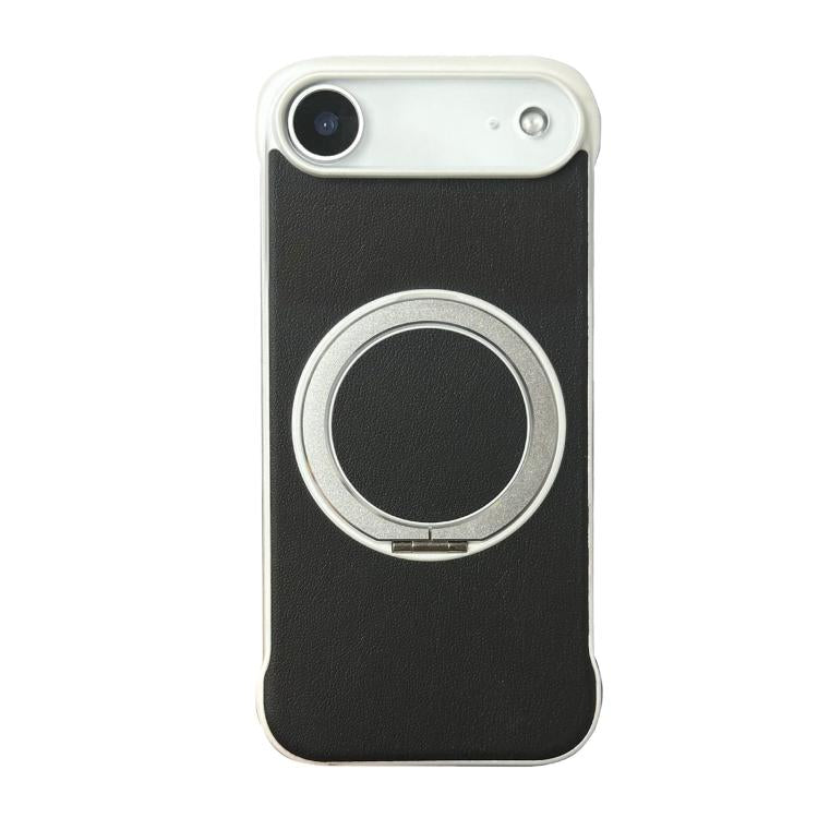 Frameless Leather-Skin PC MagSafe Holder Phone Case, For iPhone 17 Pro Max, For iPhone 17 Pro, For iPhone 17, For iPhone Air, For iPhone 16 Pro Max, For iPhone 16 Pro