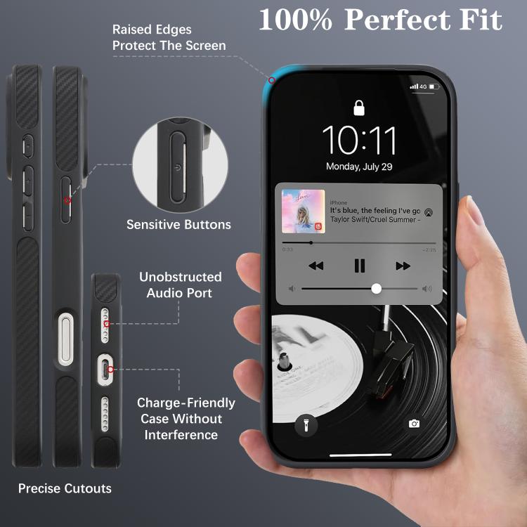 Kalebol Carbon Fiber MagSafe Phone Case, For iPhone 13 Pro Max, For iPhone 13 Pro, For iPhone 13