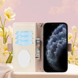Litchi Texture Wallet Mirror Leather Phone Case, For iPhone 11 Pro