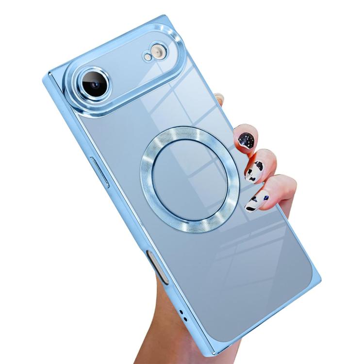 Right Angle Square Electroplated CD Pattern TPU MagSafe Phone Case, For iPhone 17 Pro Max, For iPhone 17 Pro, For iPhone 17, For iPhone Air, For iPhone 16 Pro Max, For iPhone 16 Pro