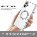 Right Angle Square Electroplated CD Pattern TPU MagSafe Phone Case, For iPhone 16 Plus, For iPhone 16, For iPhone 15 Pro Max, For iPhone 15 Pro, For iPhone 15 Plus, For iPhone 15