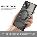 Right Angle Square Electroplated CD Pattern TPU MagSafe Phone Case, For iPhone 13
