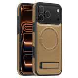 Multi-function Holder MagSafe PU Phone Case, For iPhone 17 Pro Max, For iPhone 17 Pro, For iPhone 17, For iPhone  Air