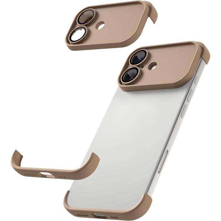 Ultra-thin Frameless TPU Four Corner Airbags Shockproof Phone Case with Lens Film, For iPhone 17 Pro Max, For iPhone 17 Pro, For iPhone 17, For iPhone Air