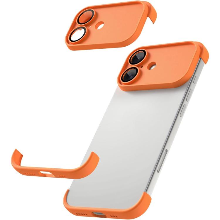 Ultra-thin Frameless TPU Four Corner Airbags Shockproof Phone Case with Lens Film, For iPhone 17 Pro Max, For iPhone 17 Pro, For iPhone 17, For iPhone Air
