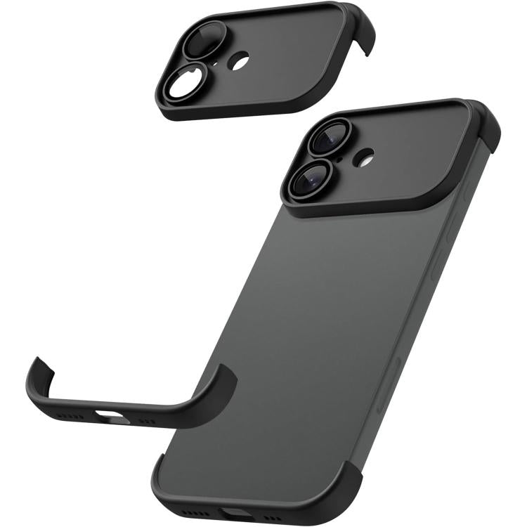 Ultra-thin Frameless TPU Four Corner Airbags Shockproof Phone Case with Lens Film, For iPhone 17 Pro Max, For iPhone 17 Pro, For iPhone 17, For iPhone Air
