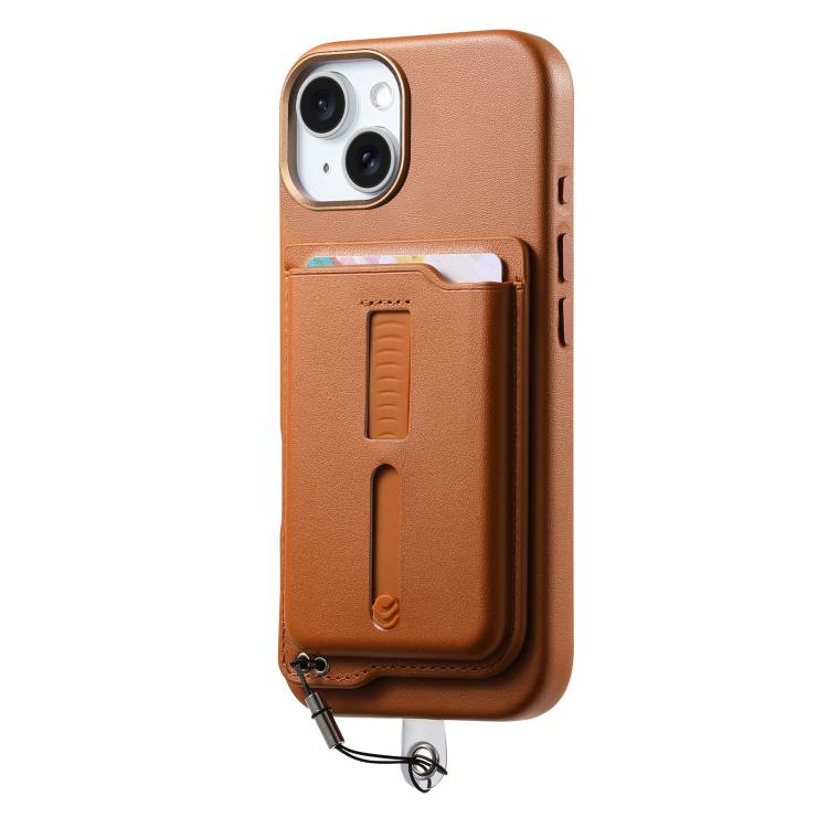 Detachable Magnetic Card Bag Phone Case with Finger Ring Grip & Anti-loss Rope, For iPhone 14, For iPhone 14 Pro, For iPhone 14 Pro Max