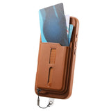 Detachable Magnetic Card Bag Phone Case with Finger Ring Grip & Anti-loss Rope, For iPhone 14, For iPhone 14 Pro, For iPhone 14 Pro Max